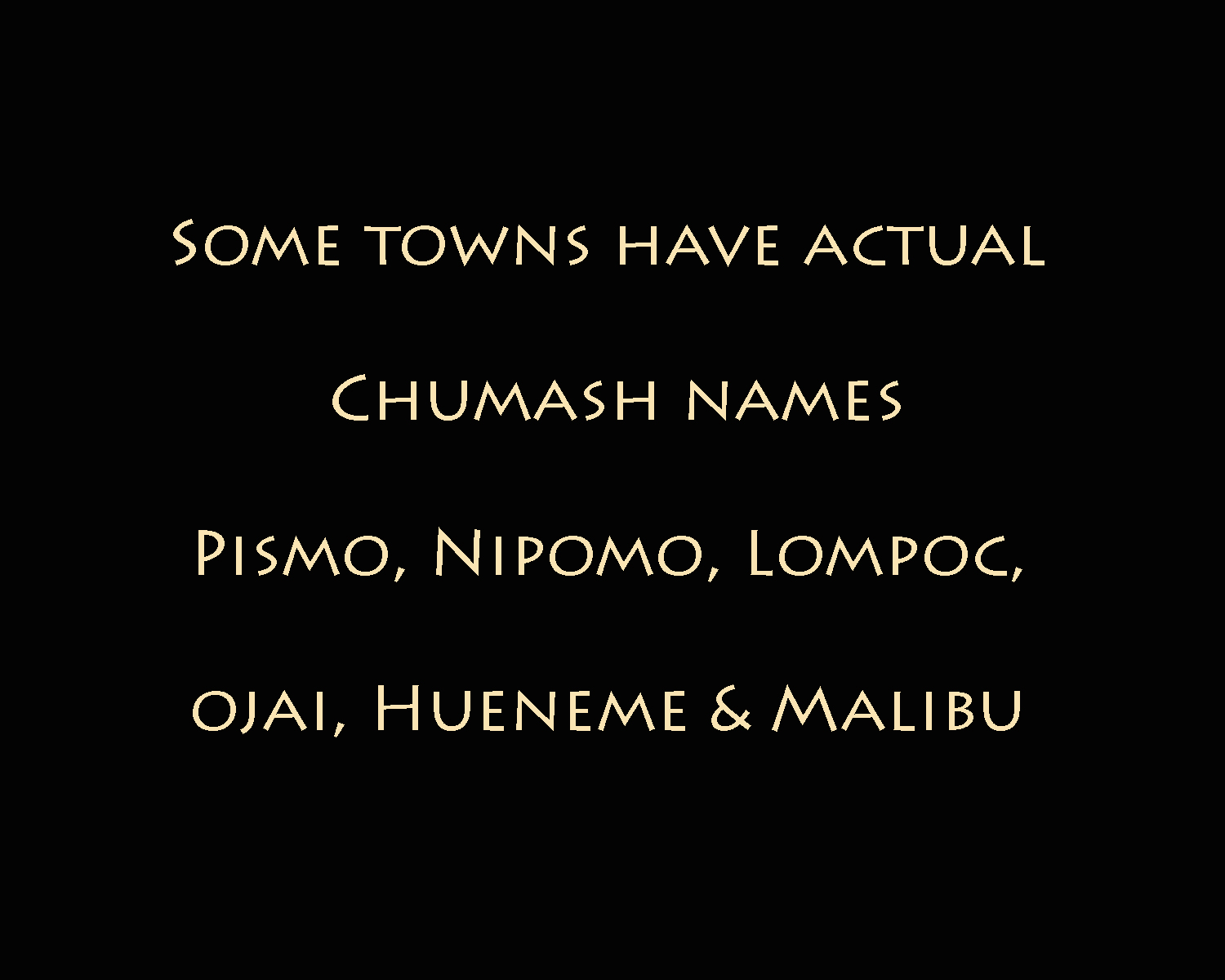 Chumash names