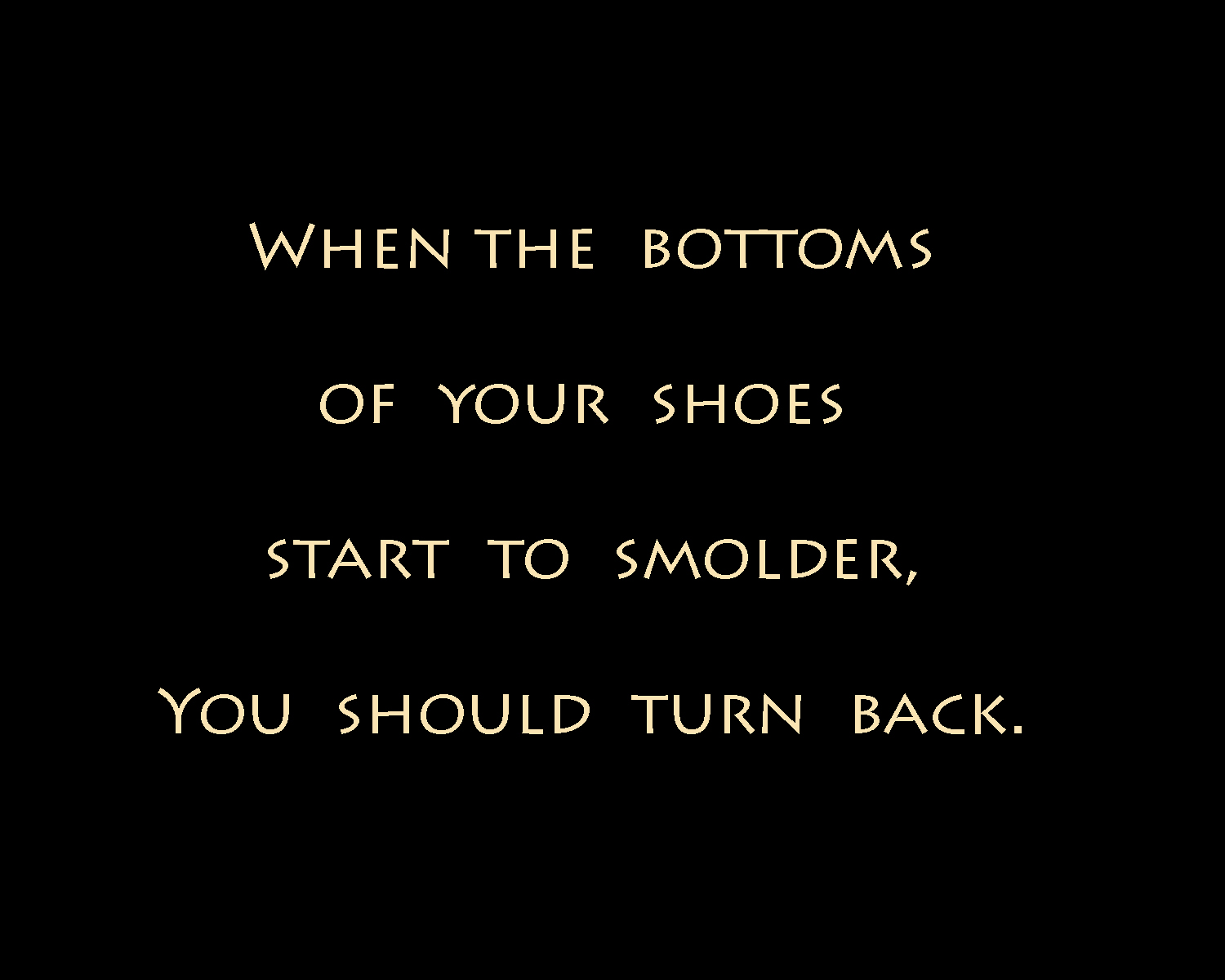 Shoes smolder